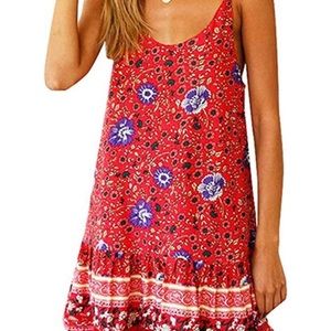 Red lightweight dress